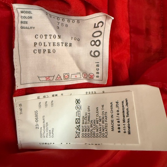 Sacai Bandana Print T-shirt Dress in Red Size 3/ US Large-10 - Picture 11 of 14